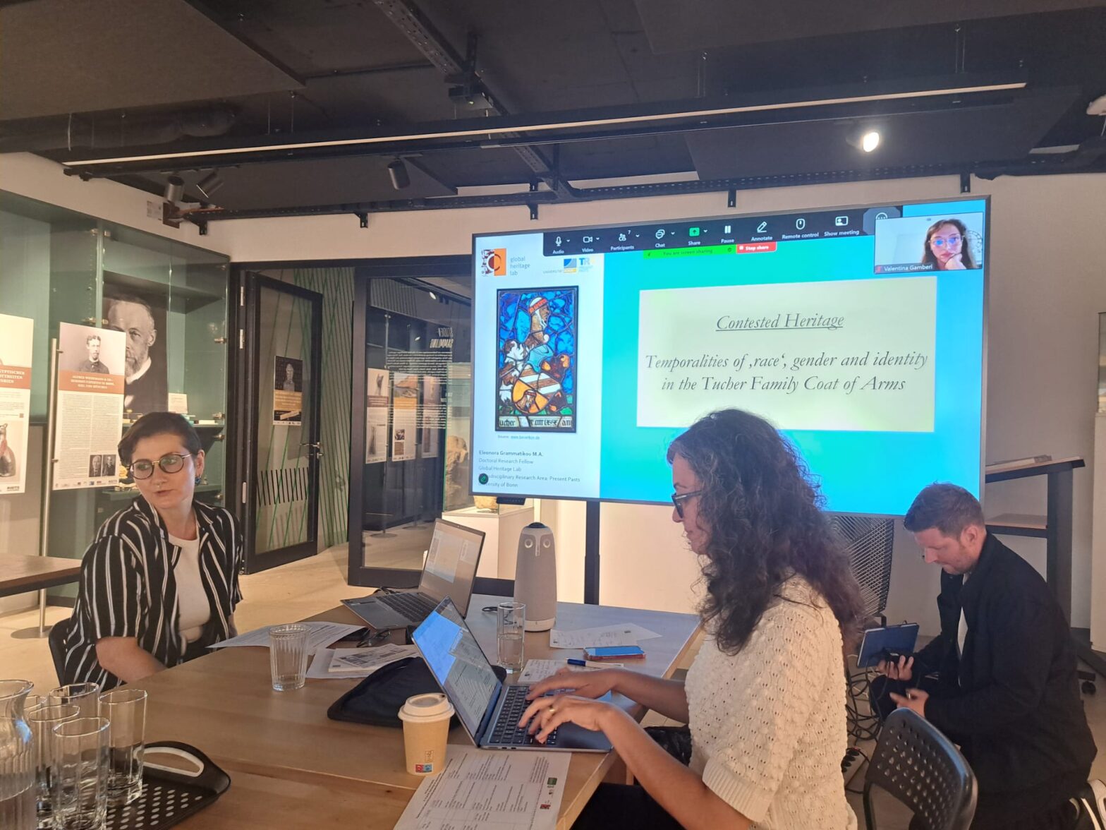 PhD researcher Eleonora Grammatikou presenting her research.