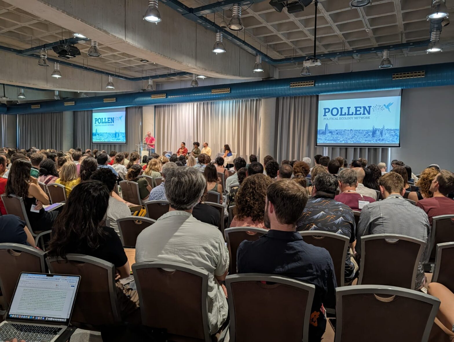 A room of people at the Pollen Conference 2026 in Barcelona.